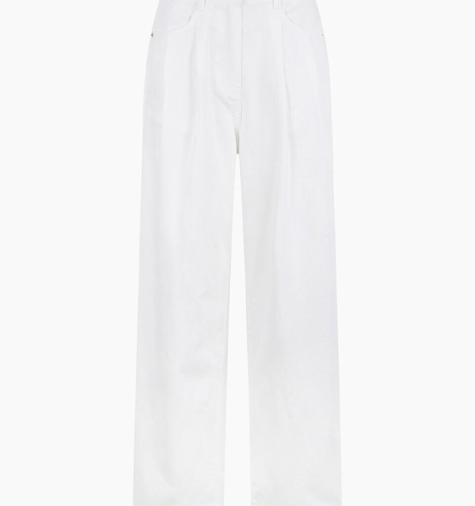 Pantaloni palazzo in denim color bianco - Palazzo - Bianco | Sisley K image number 5